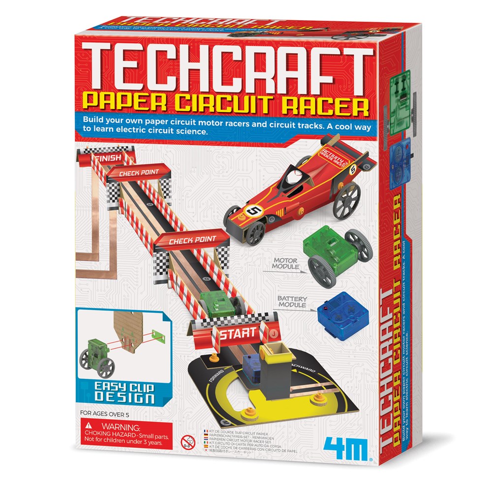 Buy 4M Techcraft Paper Circuit Racer Making Kit | Yallatoys.com