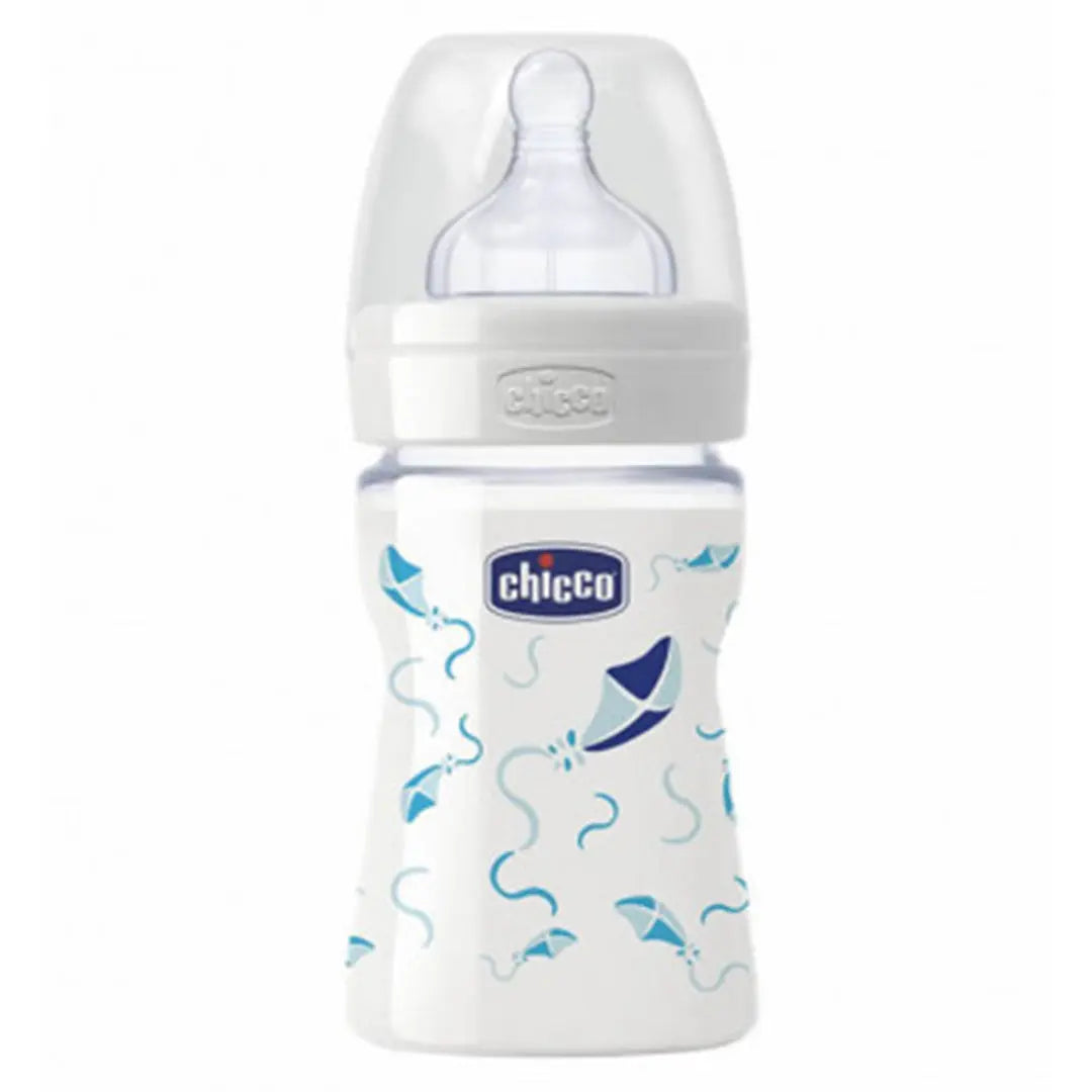 Chicco Well Being Bottle Glass Boy 150ML 0months+ Chicco