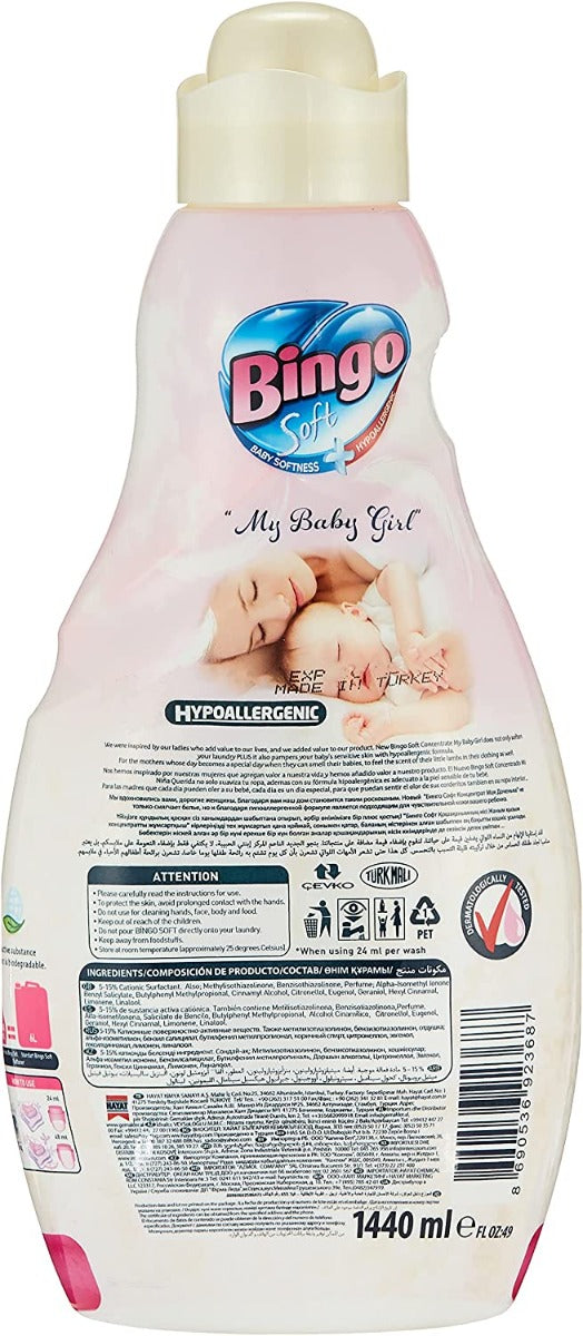 Bingo Soft Concentrate My Baby Girl 1440Ml Bingo Yallatoys