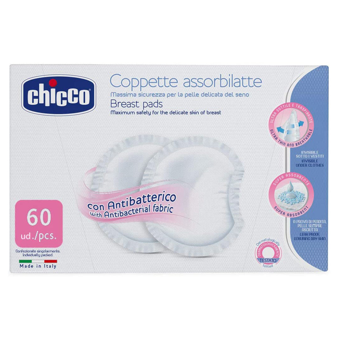 Buy Chicco Breast Pads 60 Pcs | Yallatoys.com