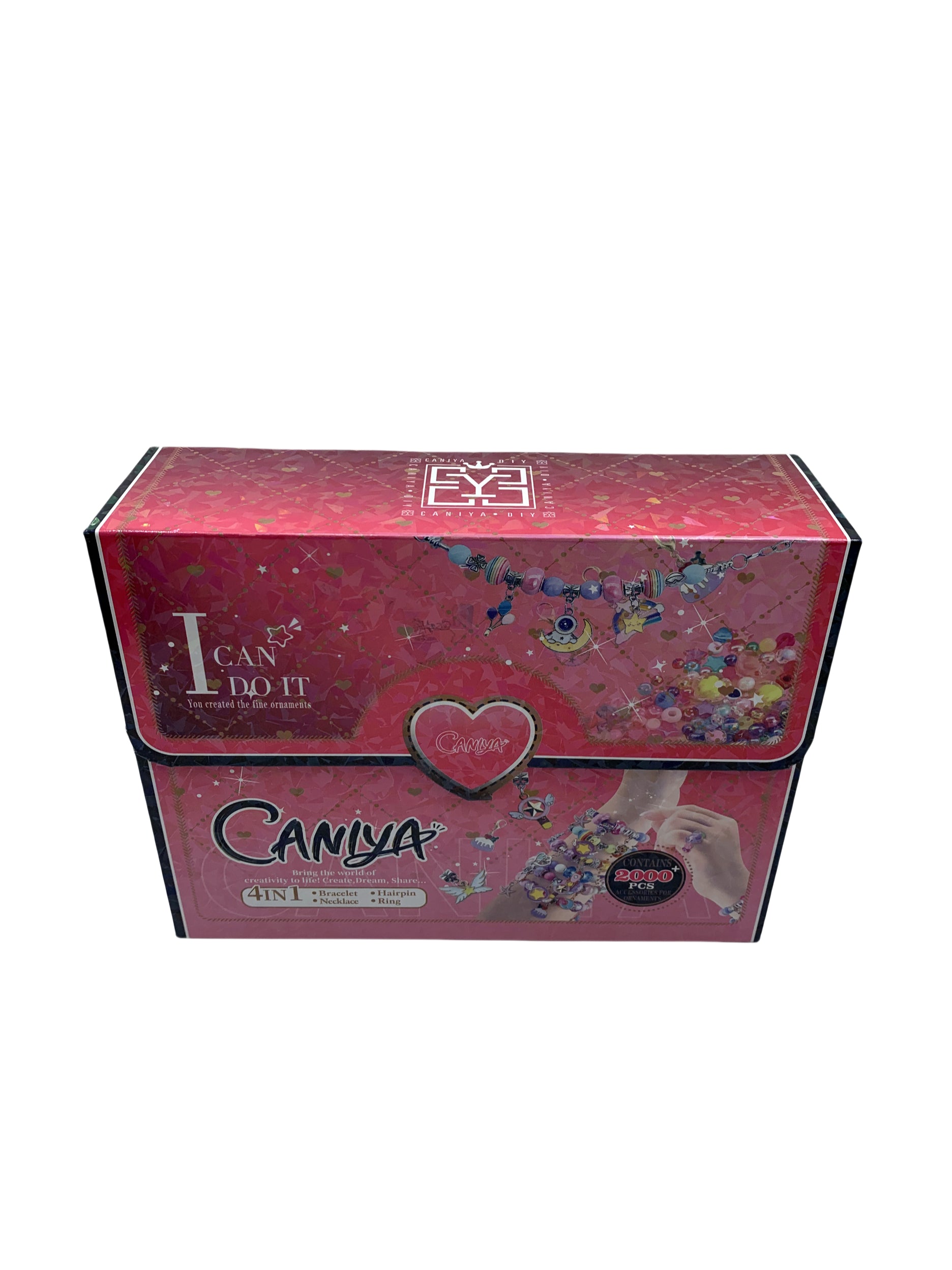 Caniya 4 in 1 DIY Beads Jewelry Making Kit with Book Shaped Box Caniya Yallatoys