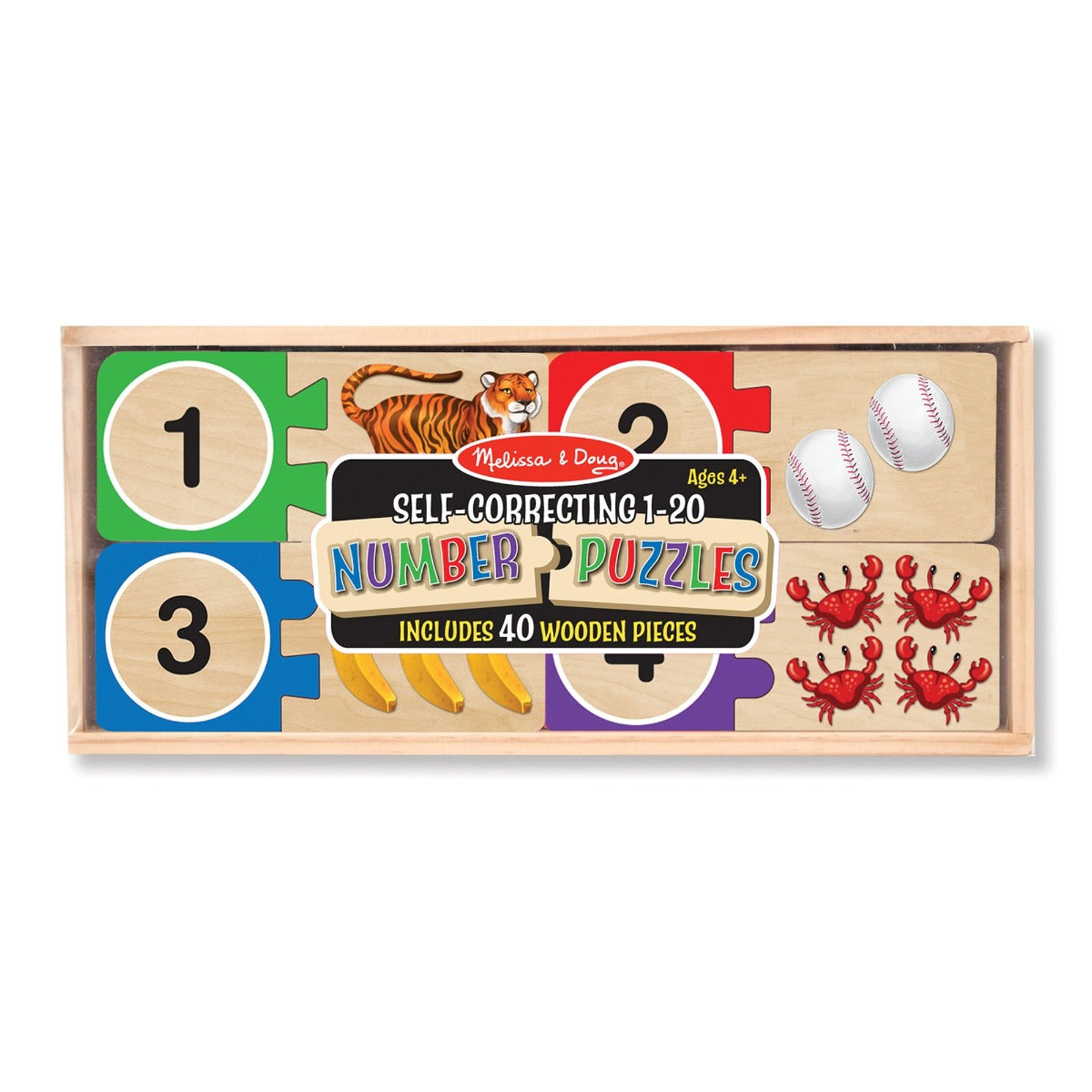 Buy Melissa & Doug Self-Correcting Number Puzzle Multi Colour | Yallatoys.com