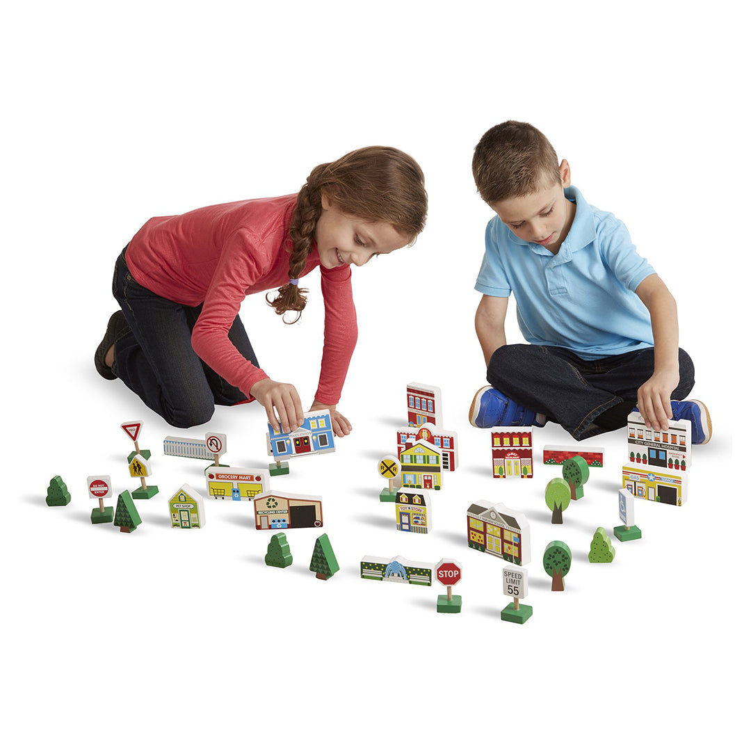 Buy Melissa & Doug Wooden Town Play Set | Yallatoys.com