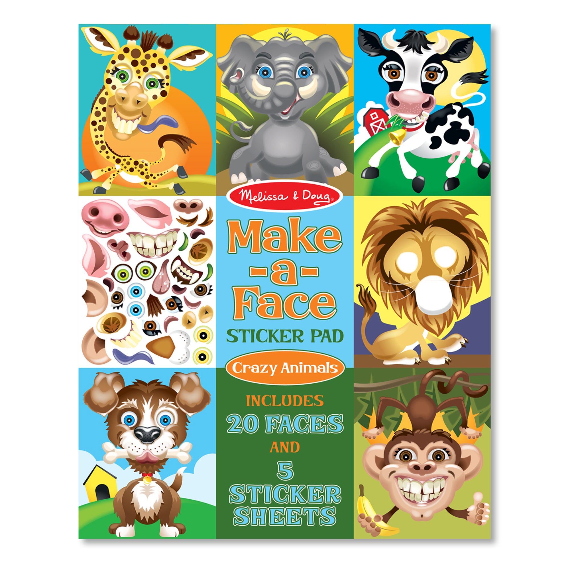 Buy Make-A-Face Sticker Pad - Crazy Animals | Yallatoys.com