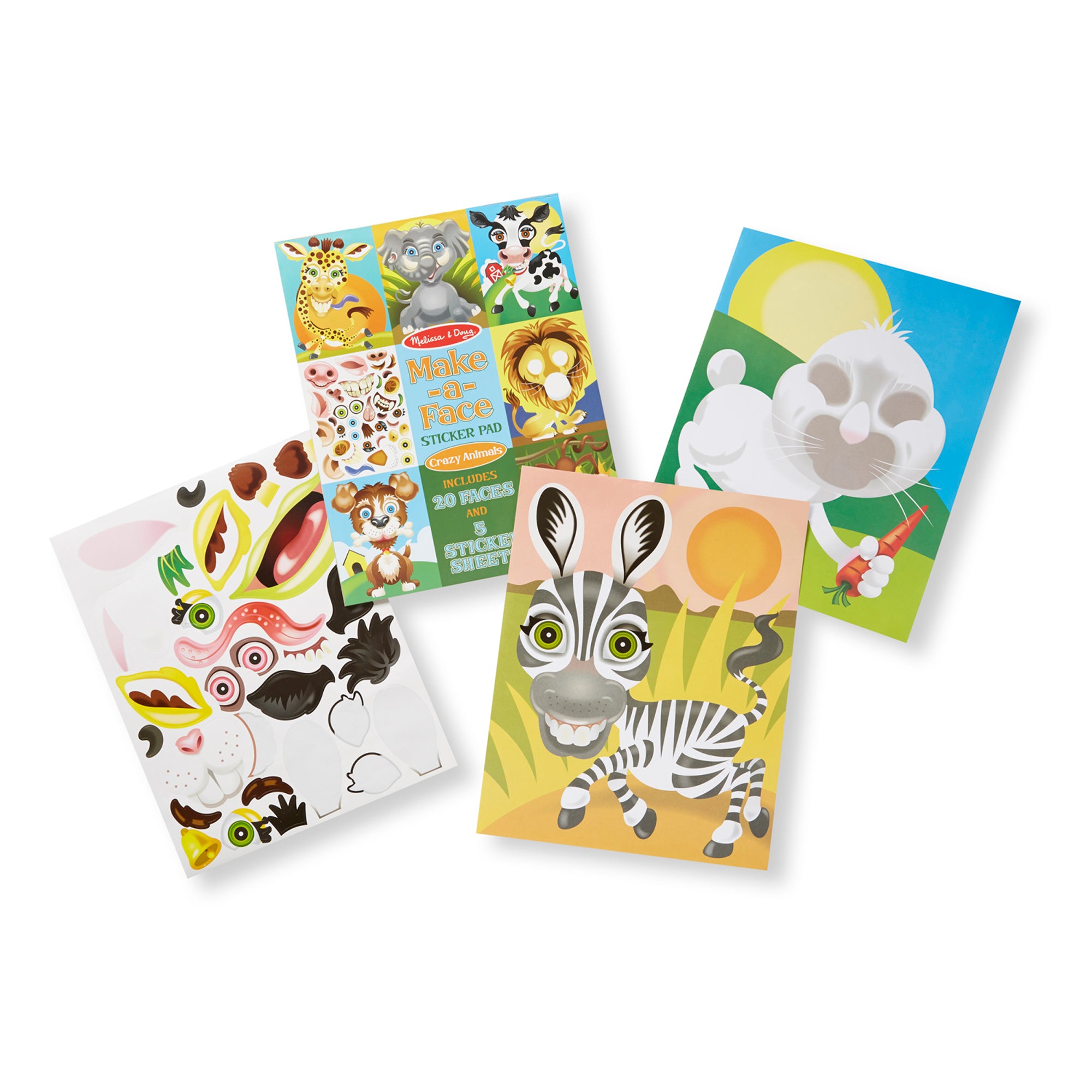 Buy Make-A-Face Sticker Pad - Crazy Animals | Yallatoys.com