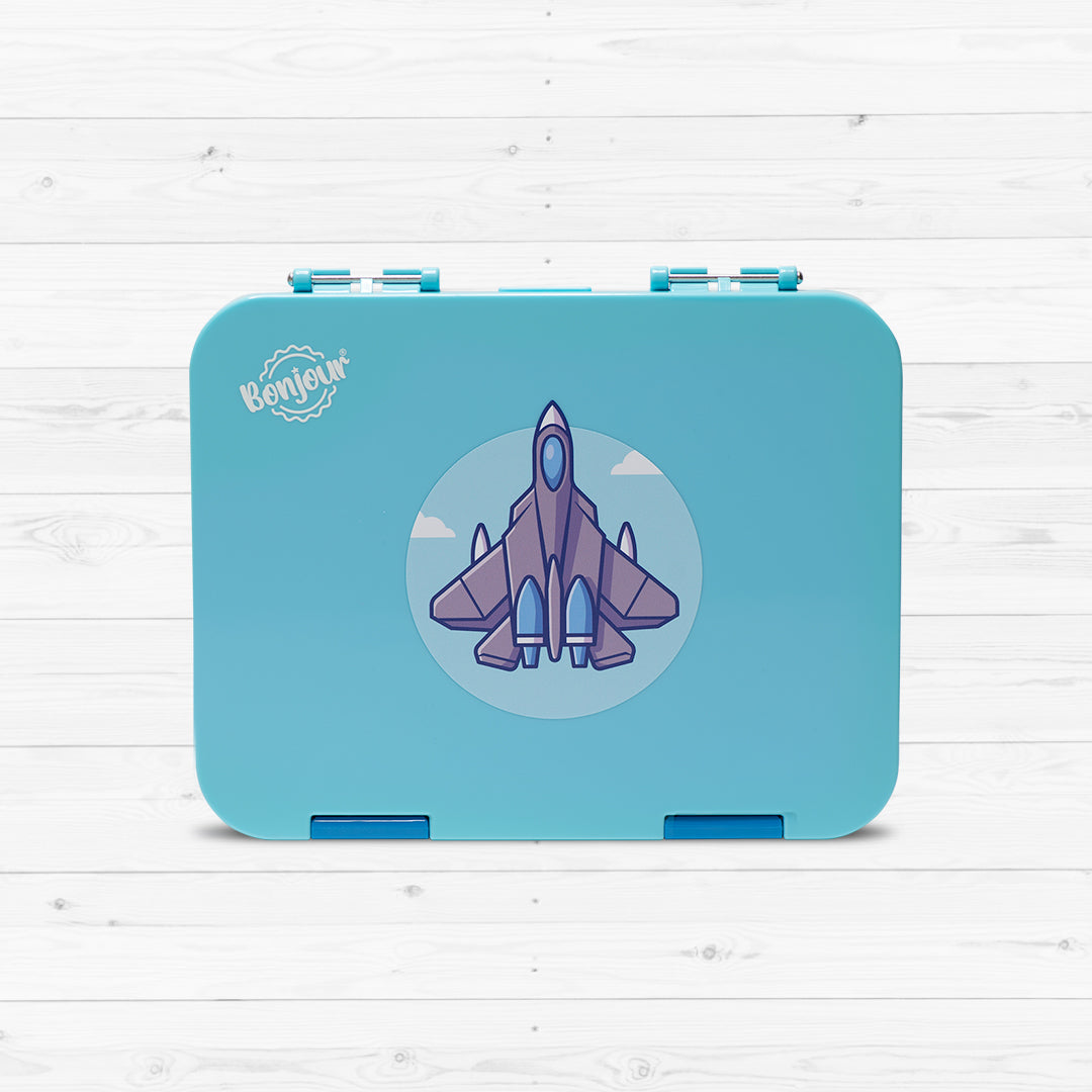 Buy Bonjour Tiff Box Bento Lunch Box 6/4 Compartments Blue Jet | Yallatoys.com