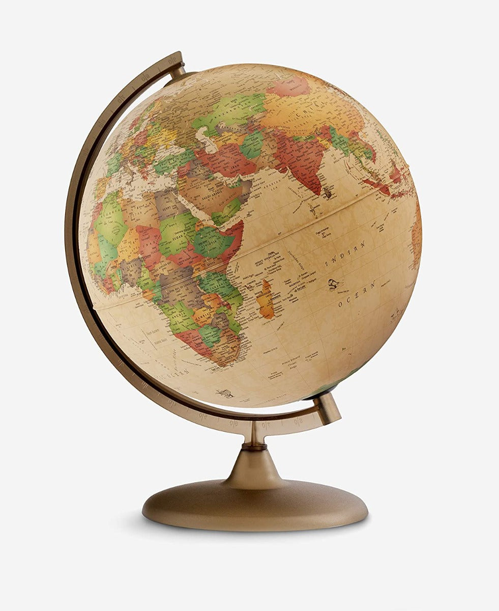 Buy Tecnodidattica Discovery Illuminated and revolving Globe 12inch Diameter Antique Style | Yallatoys.com