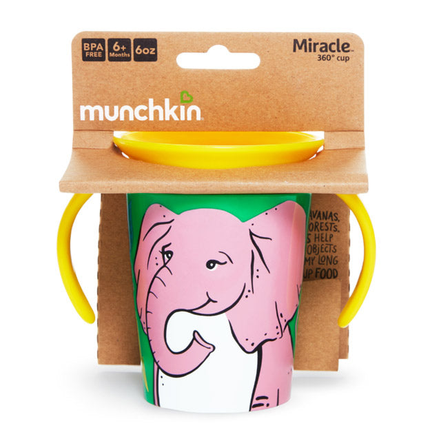 Munchkin Miracle Wildlove Trainer Cup 1Pk 6Oz Elephant Munchkin Yallatoys