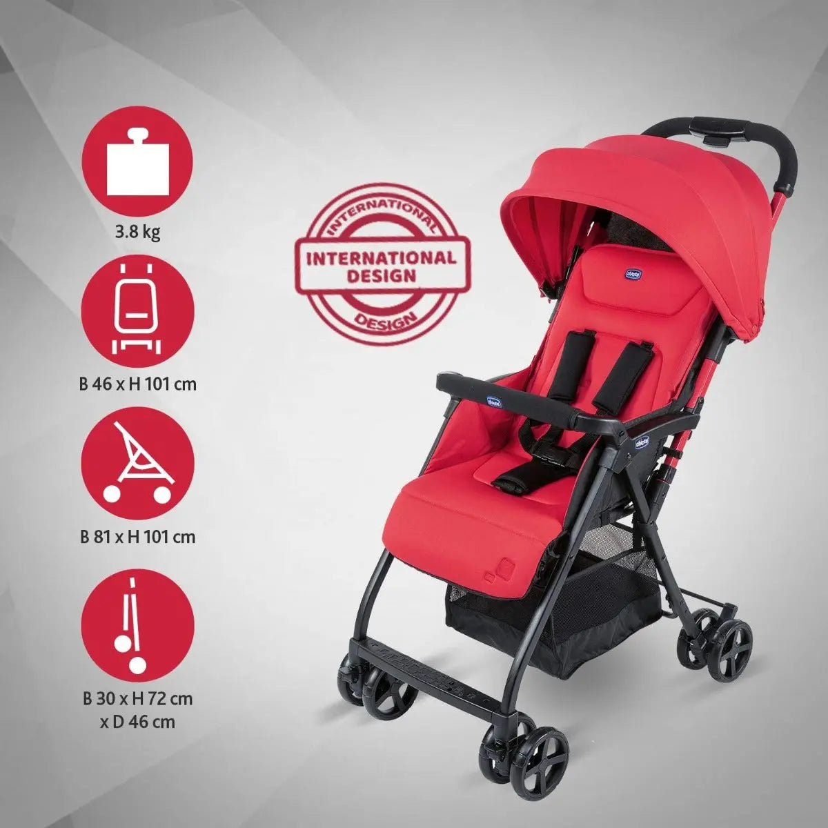 Chicco Ohlala 2 Stroller - Paprika Chicco