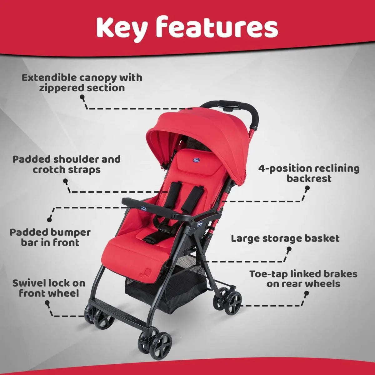 Chicco Ohlala 2 Stroller - Paprika Chicco