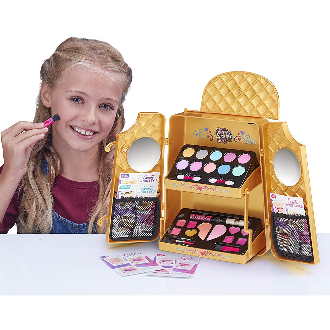 Buy Shimmer N Sparkle Instaglam Cosmetic Backpack Gold | Yallatoys.com