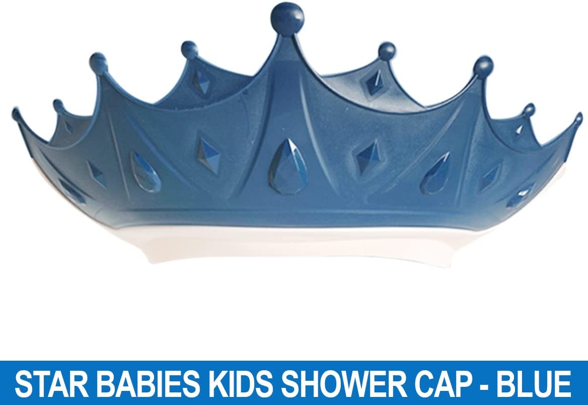 Star Babies Adjustable Crown Kids Shower Cap Blue Star Babies Yallatoys