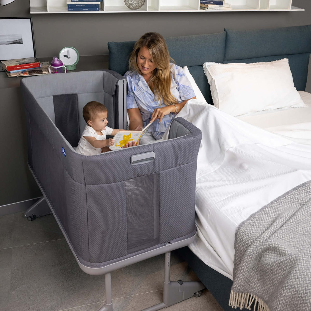 Chicco Next2Me Forever Cosleeping Cot - Ash Grey Chicco Yallatoys