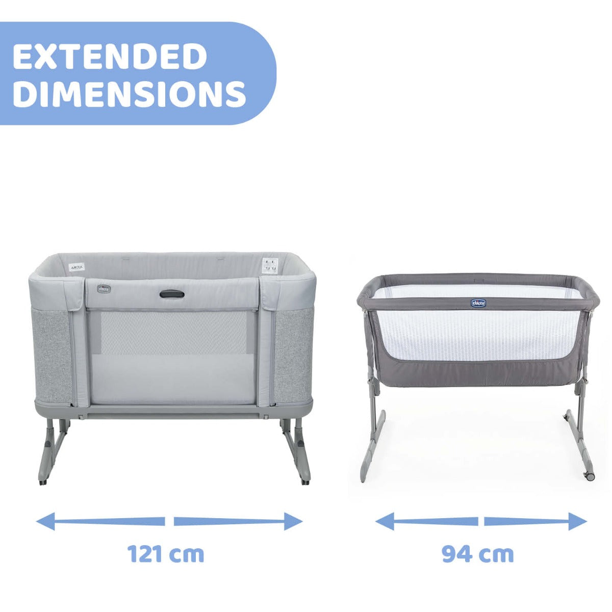 Chicco Next2Me Forever Cosleeping Cot - Ash Grey Chicco Yallatoys