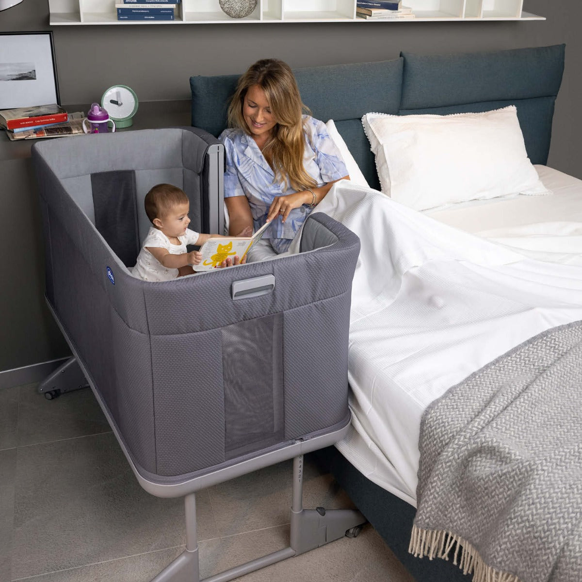 Chicco Next2Me Forever Cosleeping Cot - Cool Grey Chicco Yallatoys