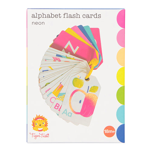 Buy Tiger Tribe Alphabet Flash Cards Neon | Yallatoys.com