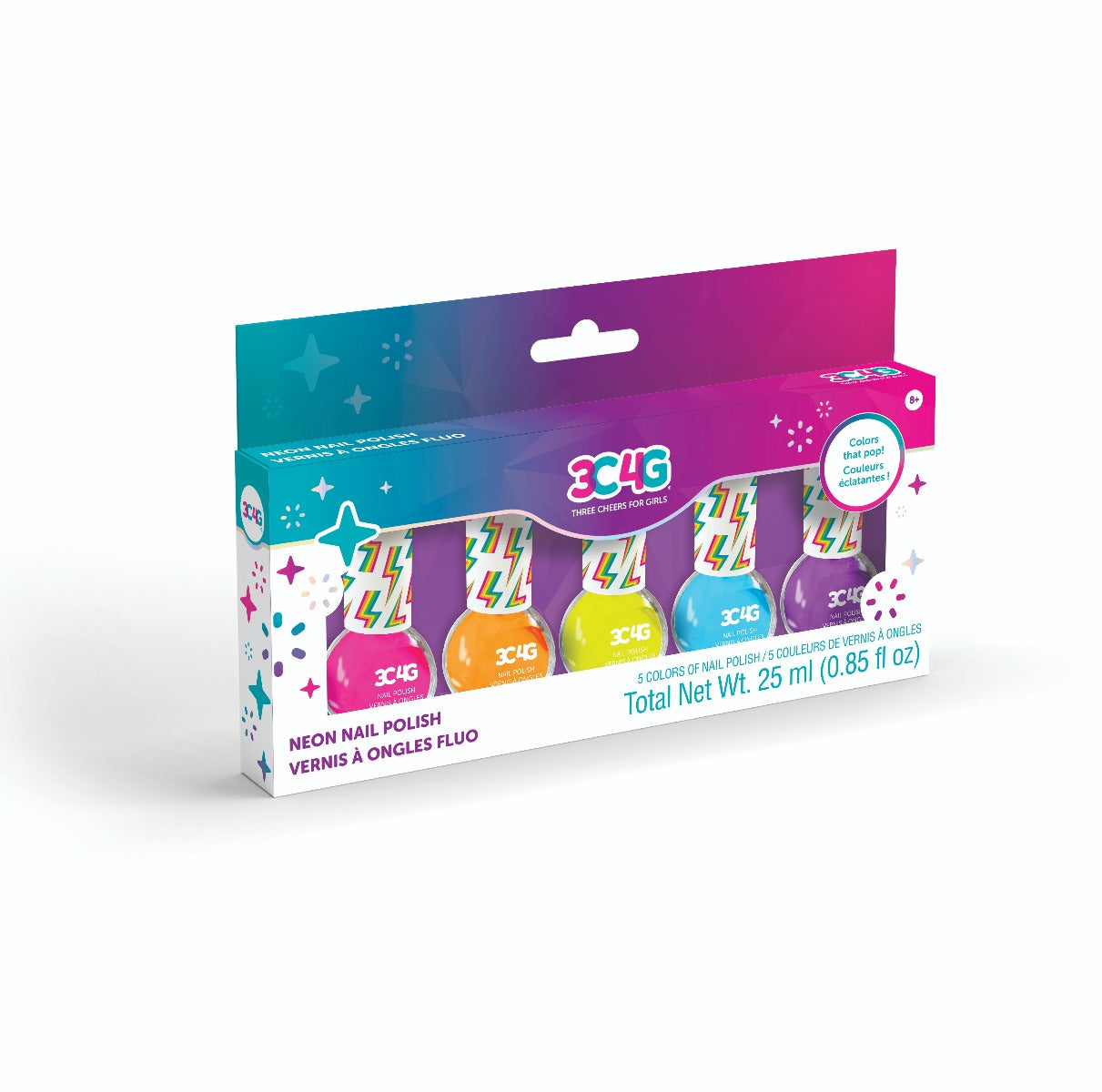 Buy 3C4G Neon Nail Polish 5 Packs | Yallatoys.com