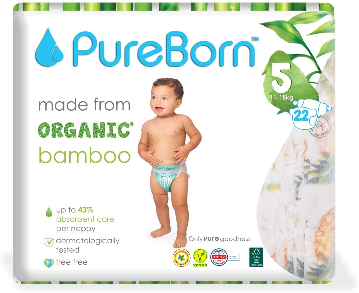 Pure Born Organic Bamboo Diapers No.5Â  22'S Pure Born Yallatoys