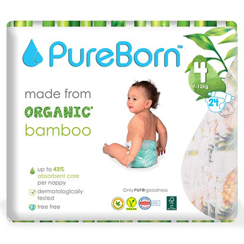 Pure Born Organic Bamboo Diapers No.5Â  22'S Pure Born Yallatoys