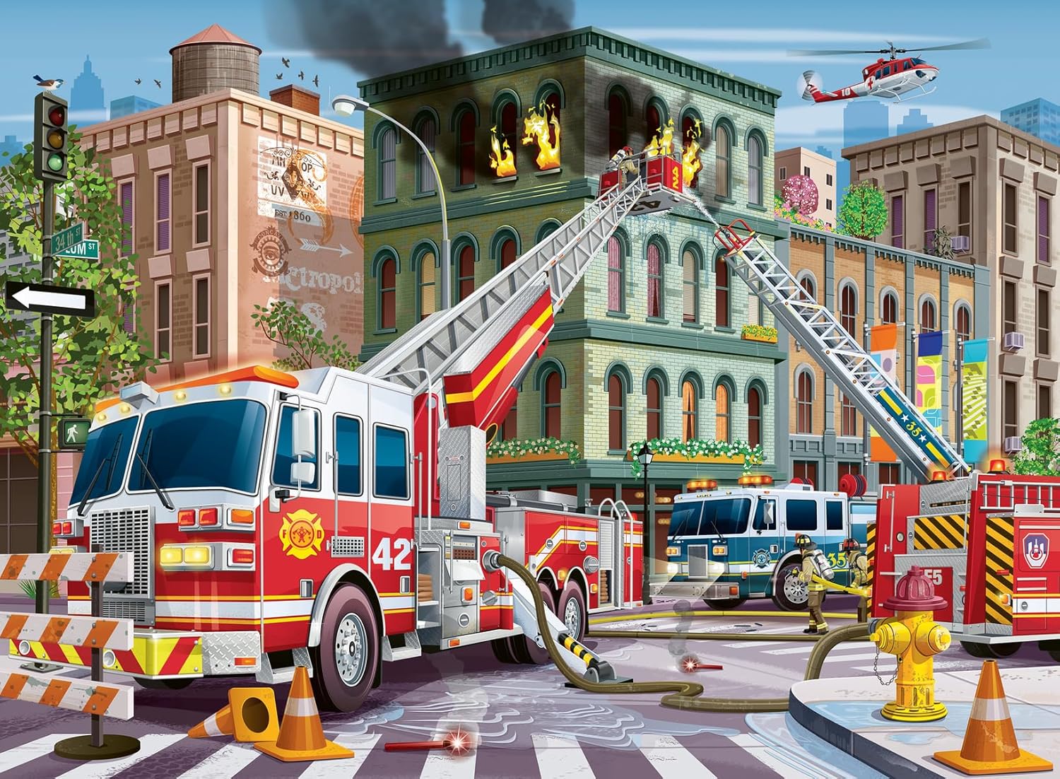100 Piece Fire Rescue Puzzle