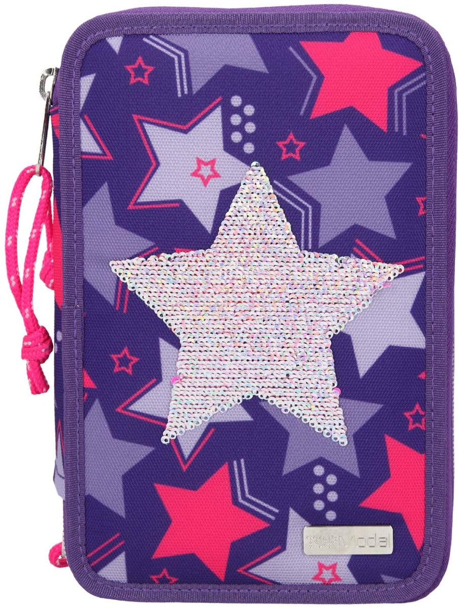Buy Topmodel Triple Pencil Case Reversible Sequins Stars | Yallatoys.com