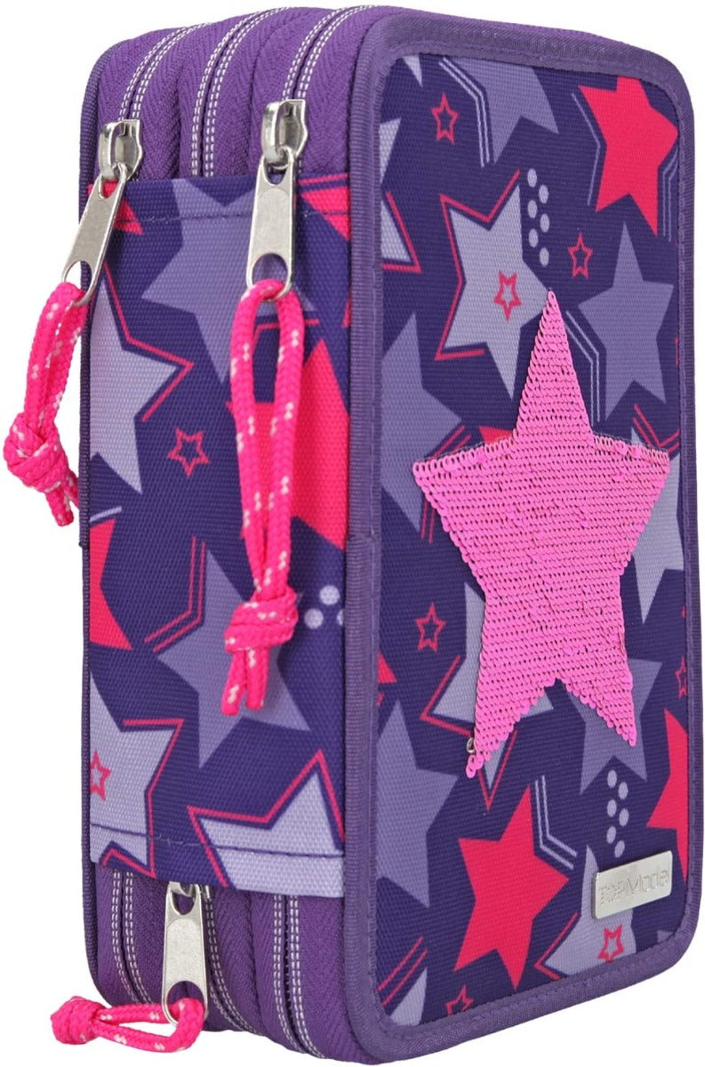 Buy Topmodel Triple Pencil Case Reversible Sequins Stars | Yallatoys.com
