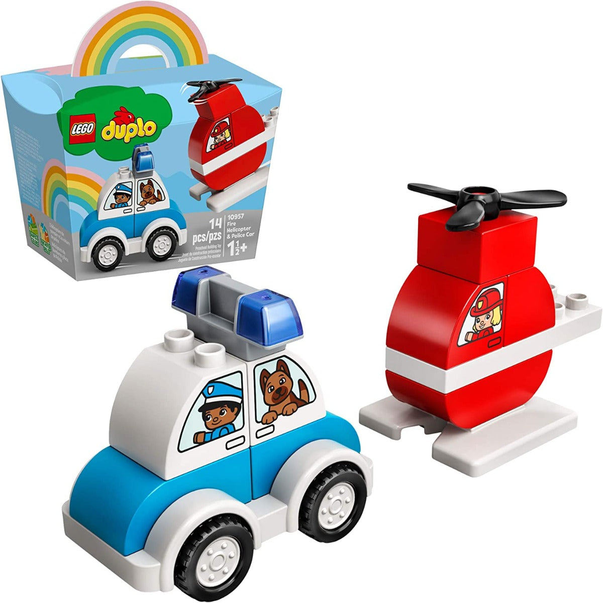 Buy Lego Fire Helicopter & Police Car | Yallatoys.com