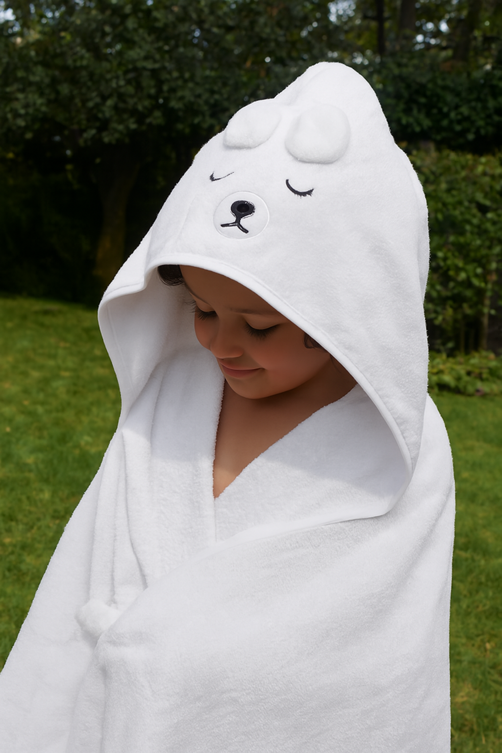 Kinder Valley White Bear Hooded Towel Kinder Valley Yallatoys