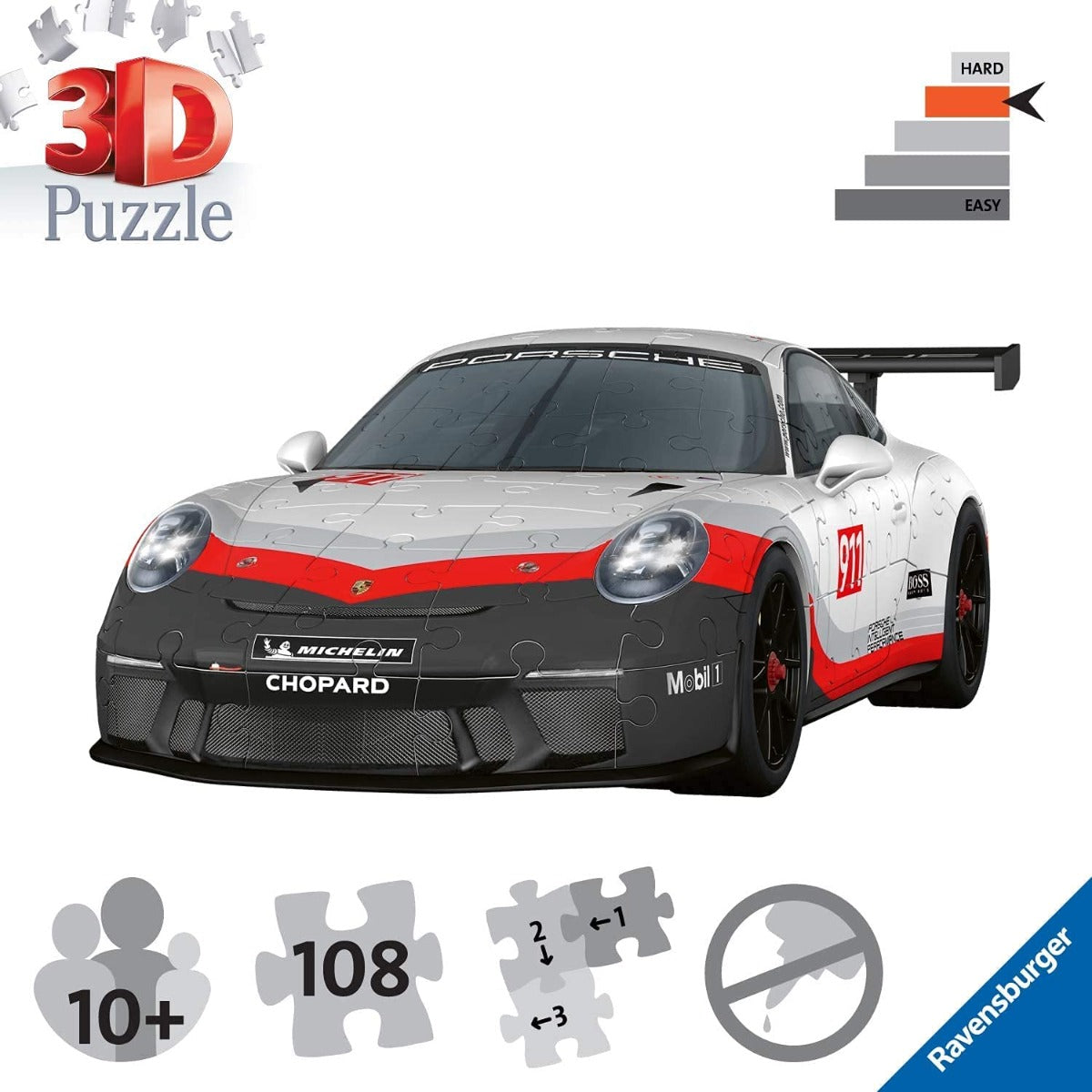 Buy Ravensburger Porsche GT3 Cup 3D 108pcs Jigsaw Puzzle | Yallatoys.com