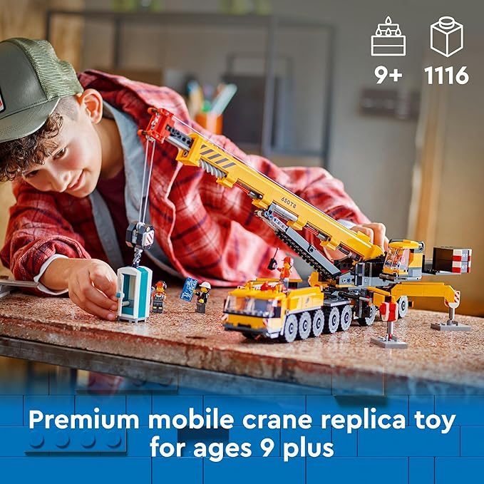 1116 Piece Yellow Construction Crane