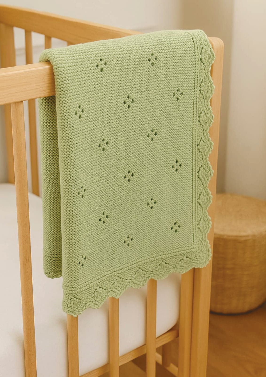Kinder Valley Sage Bloom Cotton Knitted Blanket Kinder Valley Yallatoys