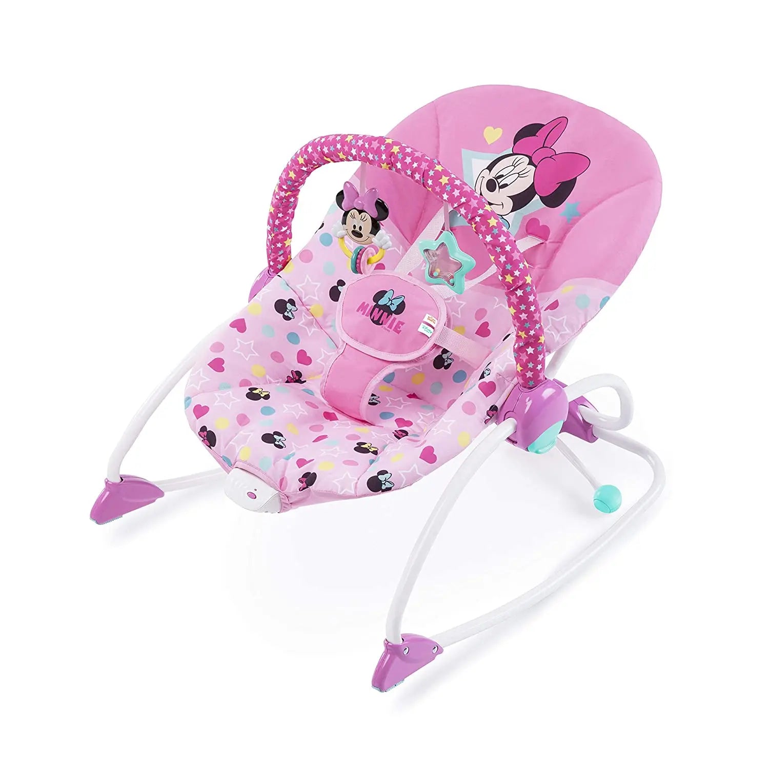 Bright Starts Minnie Mouse Stars & Smiles Infant To Toddler Rocker Yallamomz Yallatoys