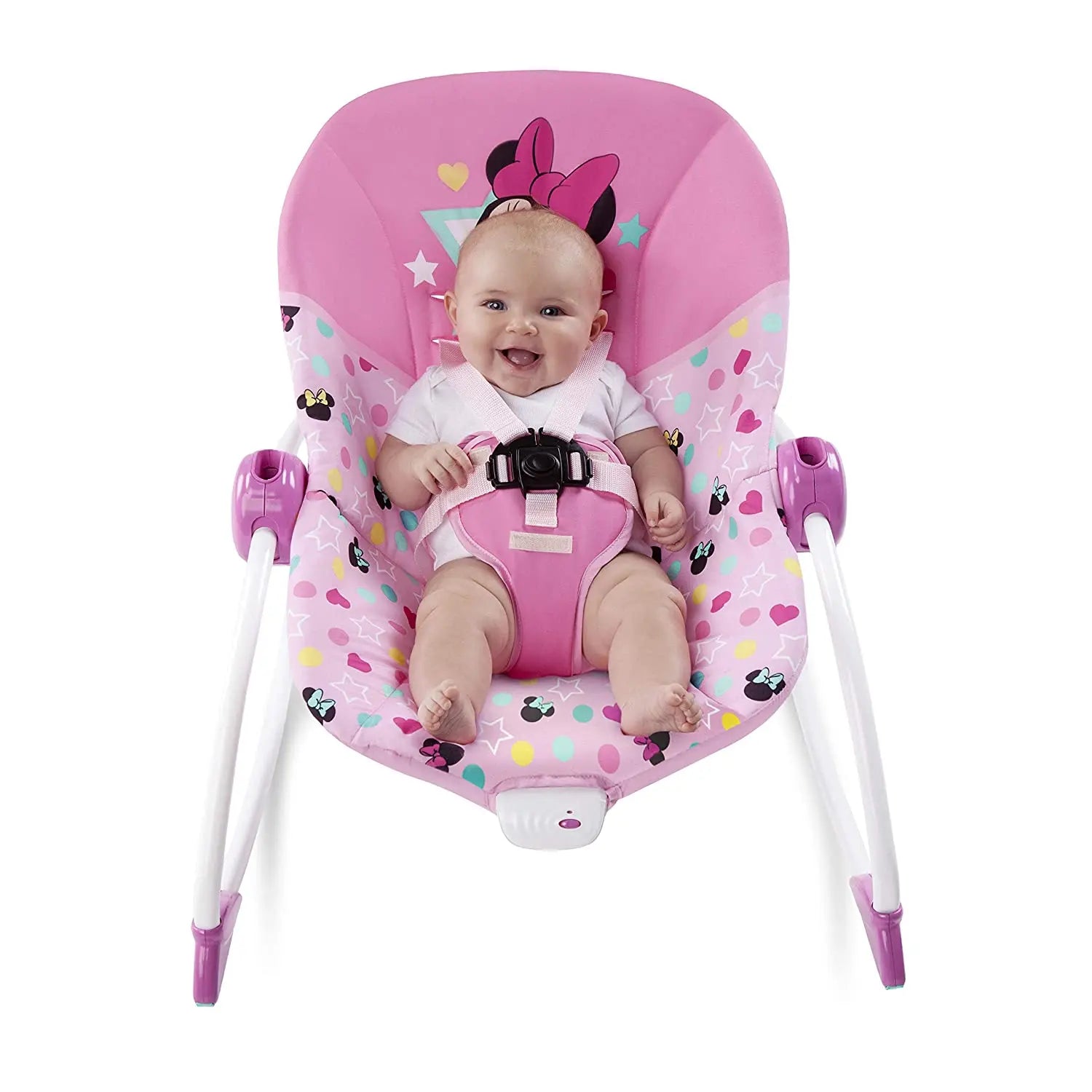 Bright Starts Minnie Mouse Stars & Smiles Infant To Toddler Rocker Yallamomz Yallatoys