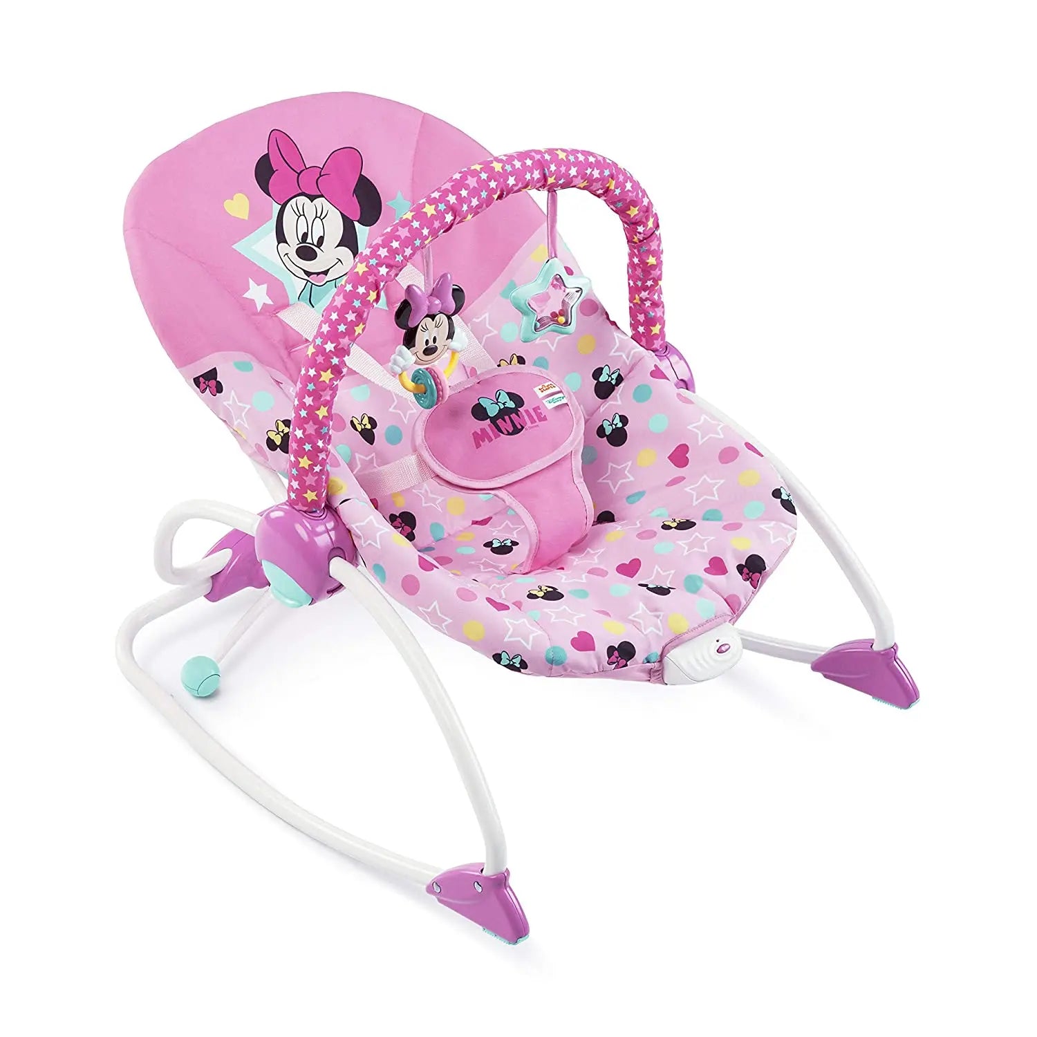 Bright Starts Minnie Mouse Stars & Smiles Infant To Toddler Rocker Yallamomz Yallatoys