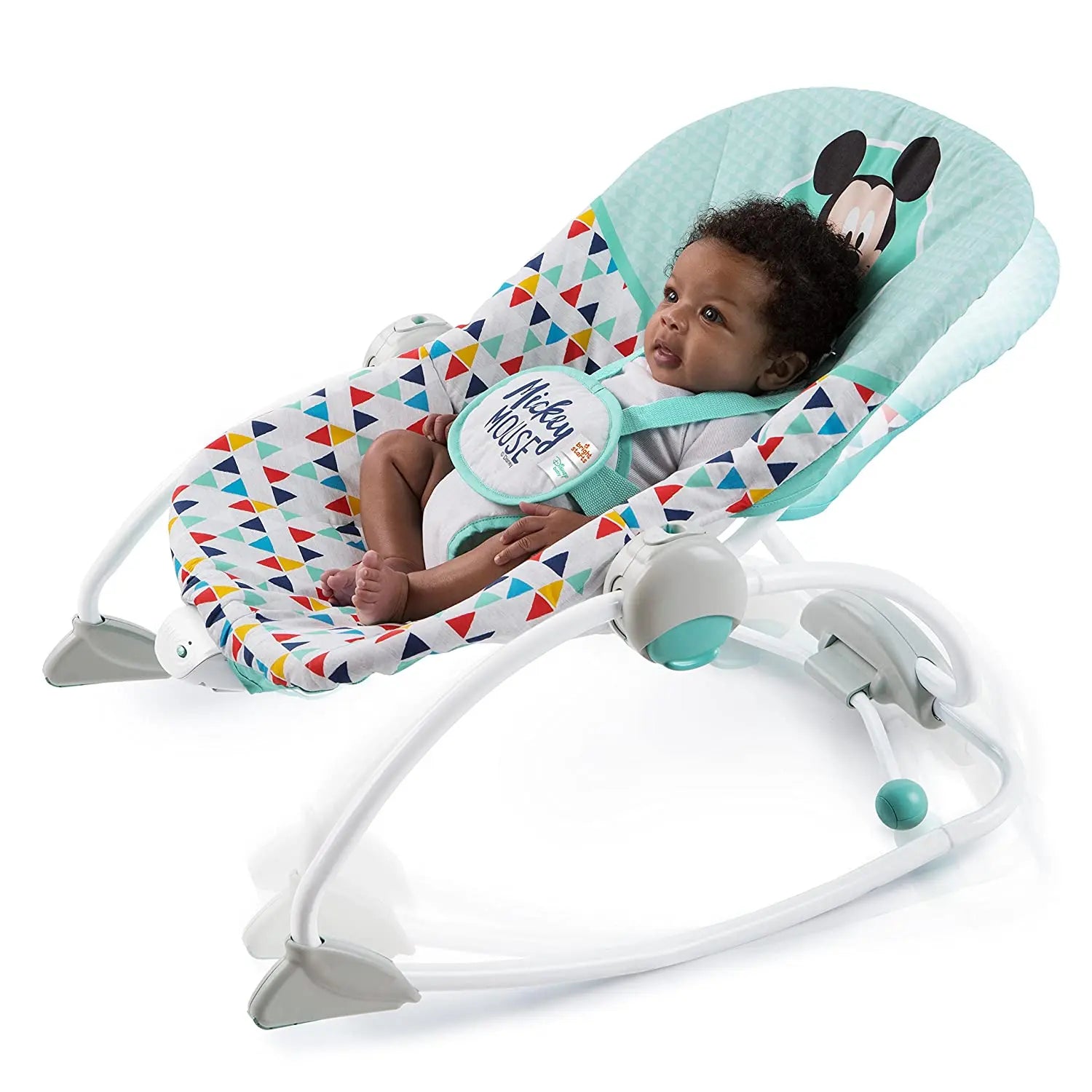 Bright Starts Mickey Mouse Happy Triangles Infant To Toddler Rocker Yallamomz Yallatoys