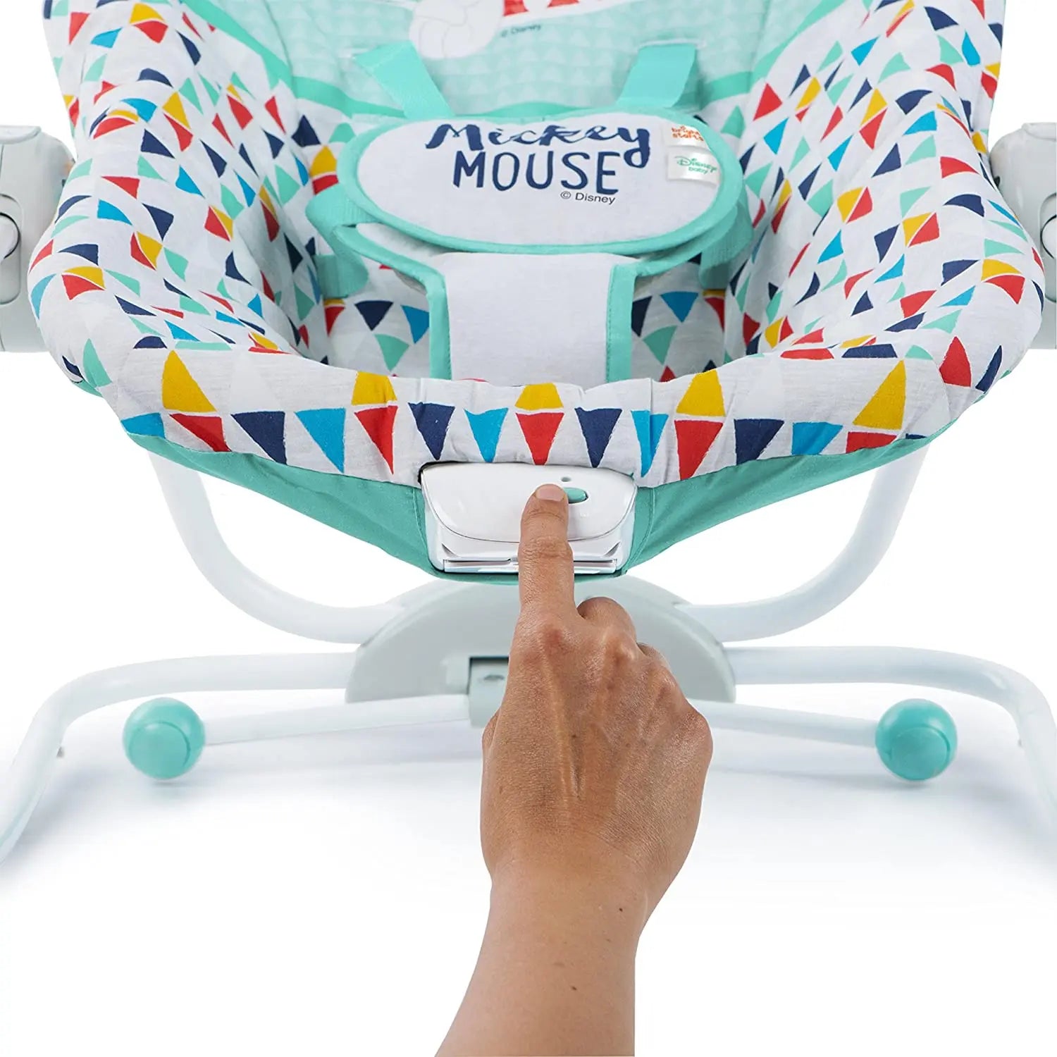 Bright Starts Mickey Mouse Happy Triangles Infant To Toddler Rocker Yallamomz Yallatoys