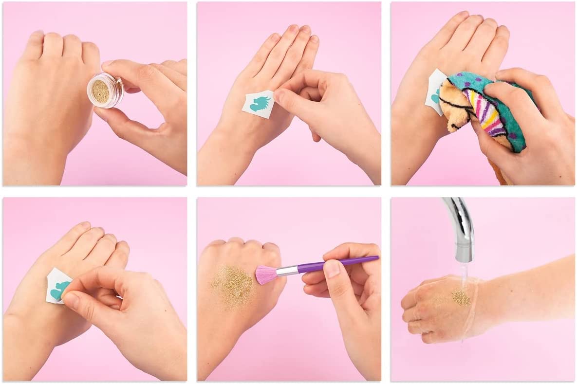 Buy Top Model Dragon Love Glitter Tattoo Set with 51 Adhesive Tattoos | Yallatoys.com