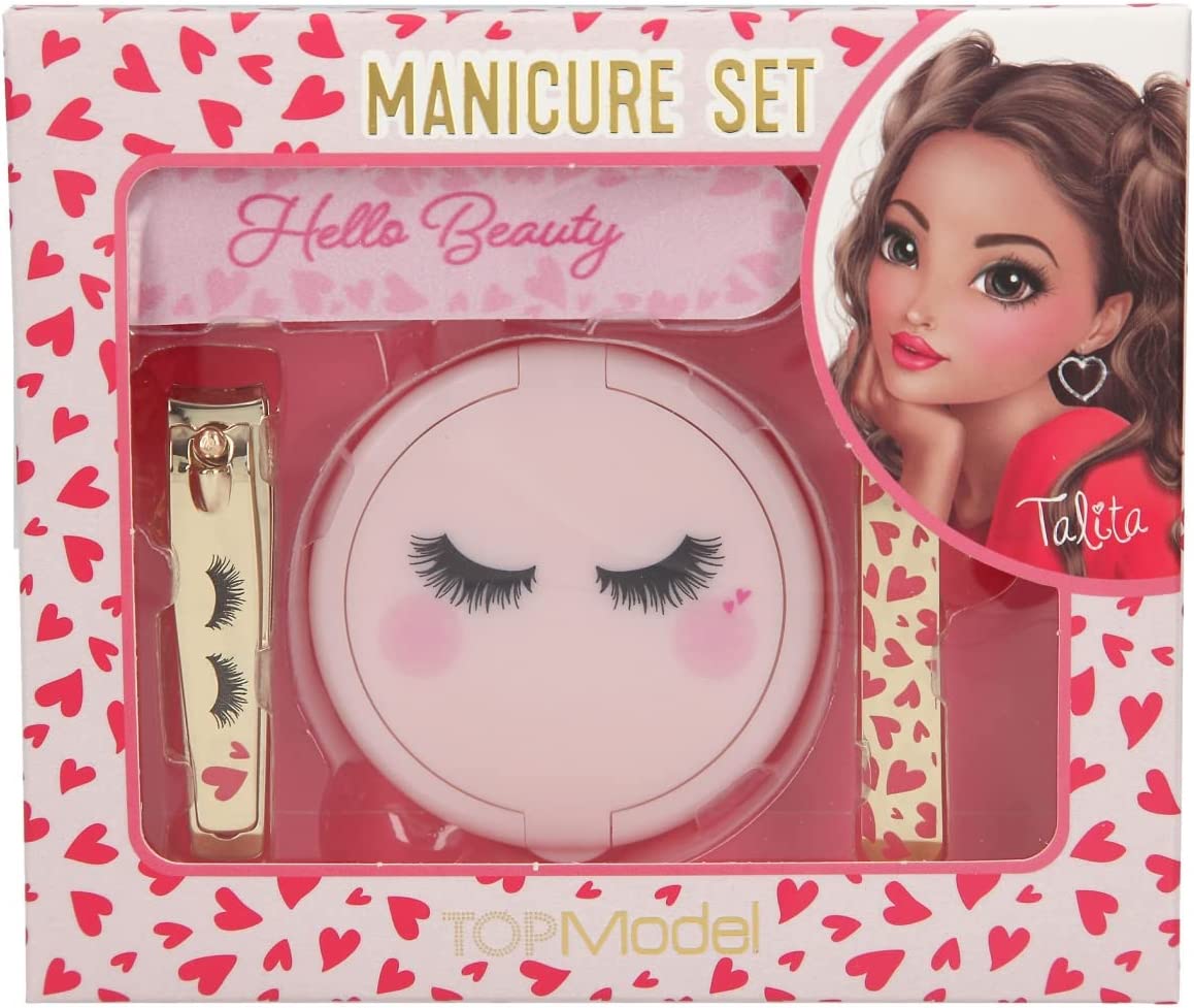 Buy Top Model Beauty Girl Manicure Set Packed in a Box with Heart Pattern and Sleeping Eyes | Yallatoys.com