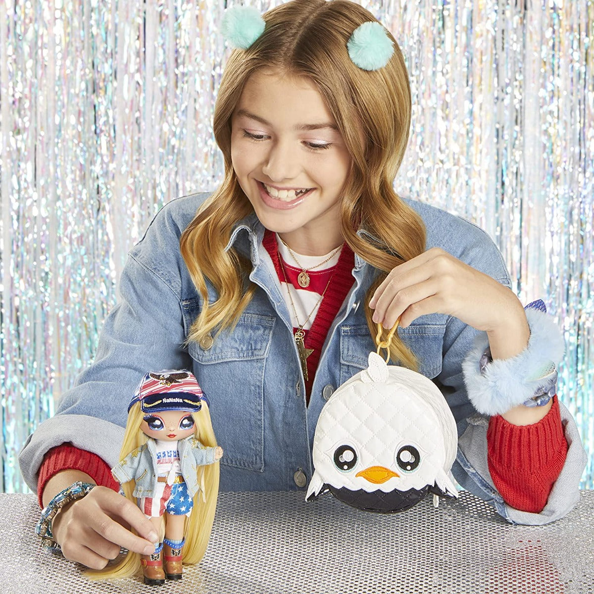 Buy Na Na Na Surprise Glam Series 2 Erika Featherton Patriotic Eagle Fashion Doll | Yallatoys.com