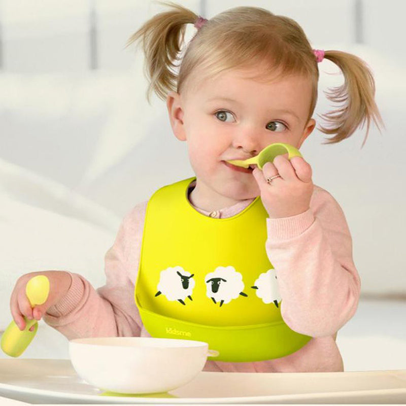 Kidsme Easy Clean Bib Lime Kidsme Yallatoys