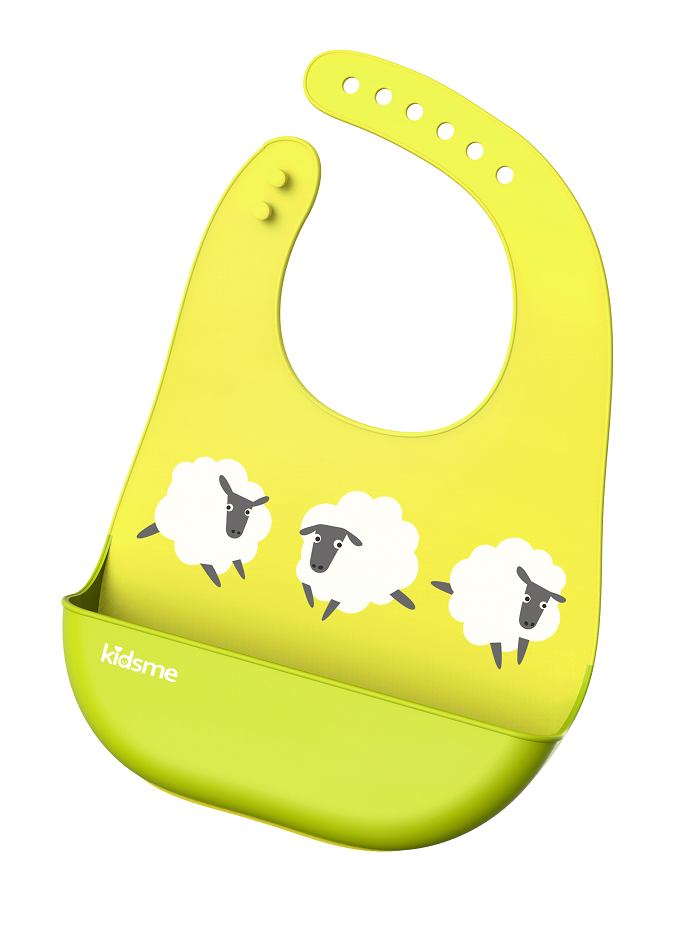 Kidsme Easy Clean Bib Lime Kidsme Yallatoys