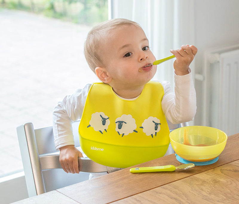 Kidsme Easy Clean Bib Lime Kidsme Yallatoys