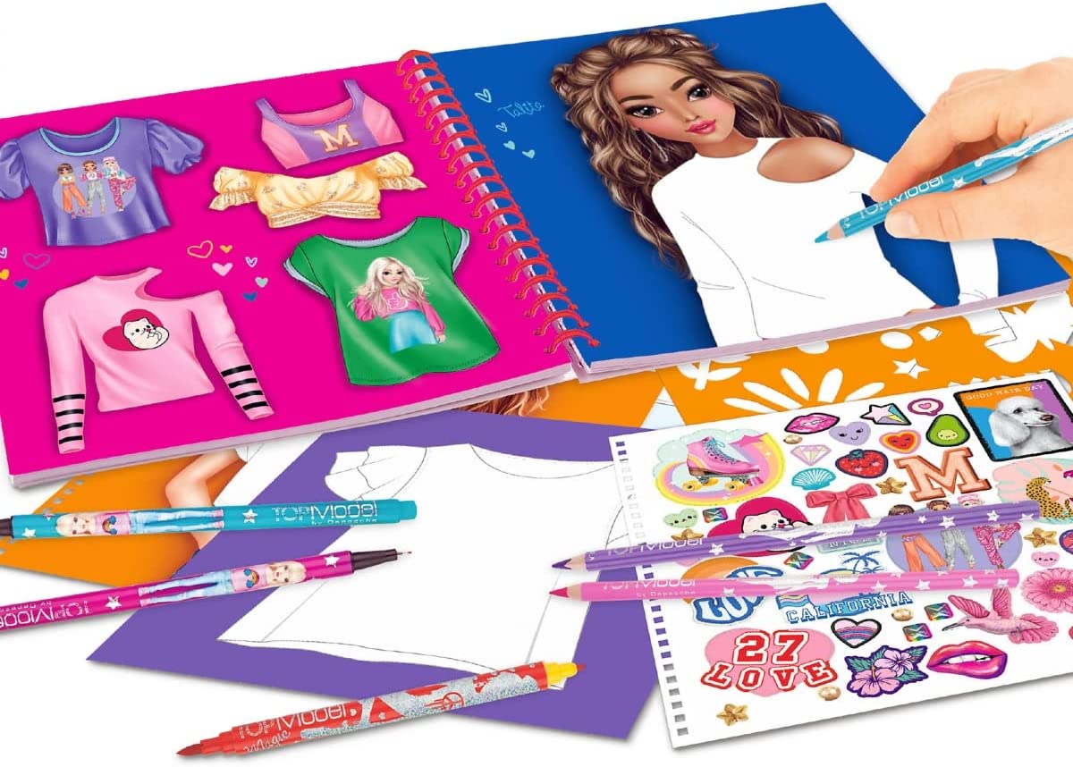 Buy Top Model T-Shirt Designer Colouring Book | Yallatoys.com