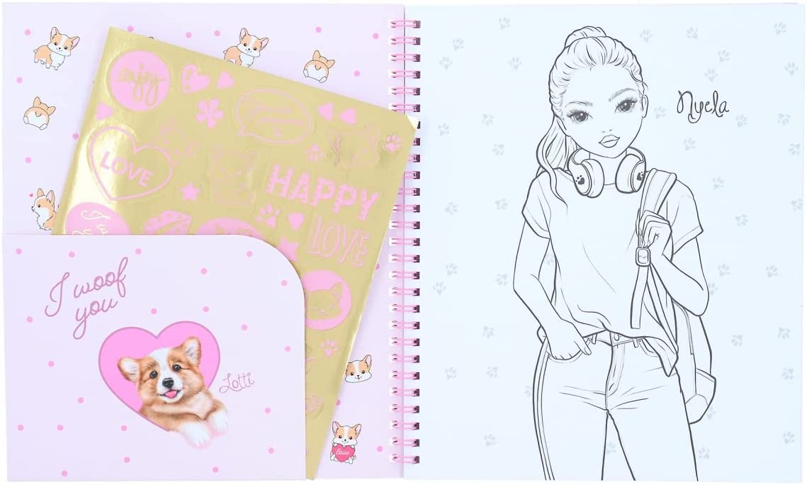 Buy Top Model Colouring Book Corgi with 20 Double Printed Pages | Yallatoys.com