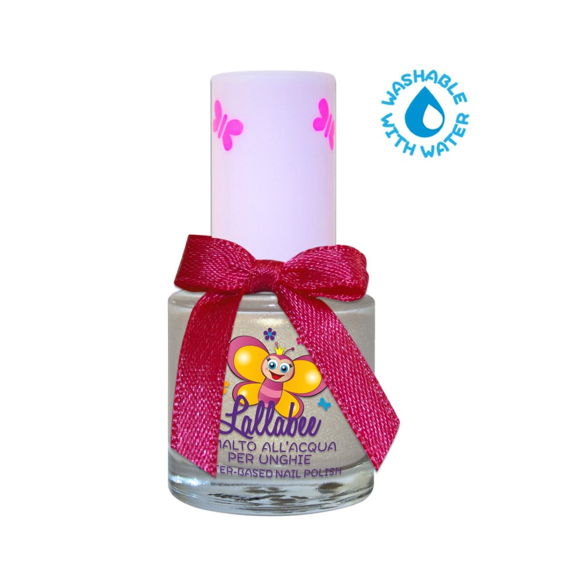 Buy Lallabee Glittery Silver Polvere Di Perla Water Based Nail Polish | Yallatoys.com