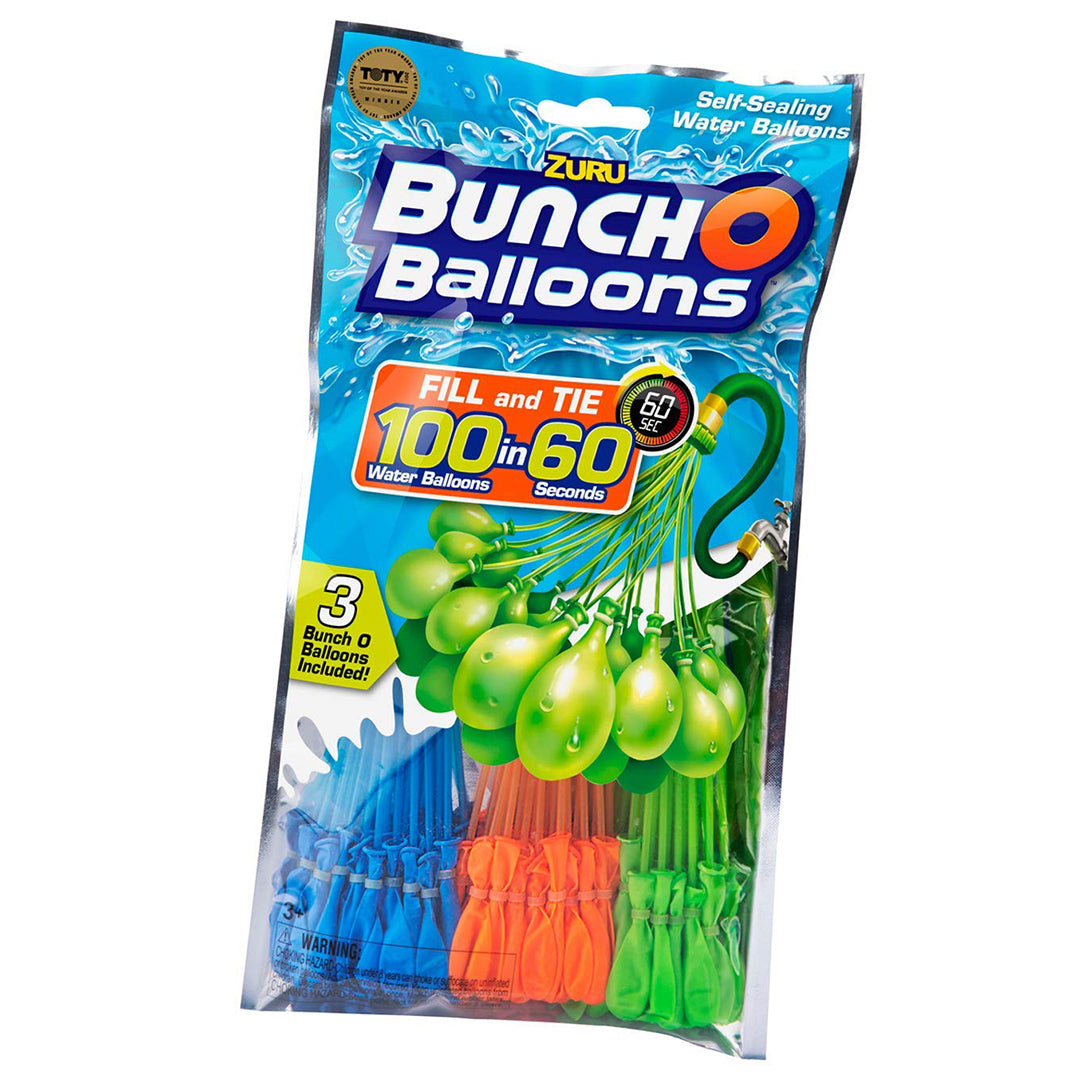 Buy Zuru Bunch O Balloons Rapid Fill 3 Coloured Balloons in 1 Pack (Sold Separately Subject to Availability) | Yallatoys.com