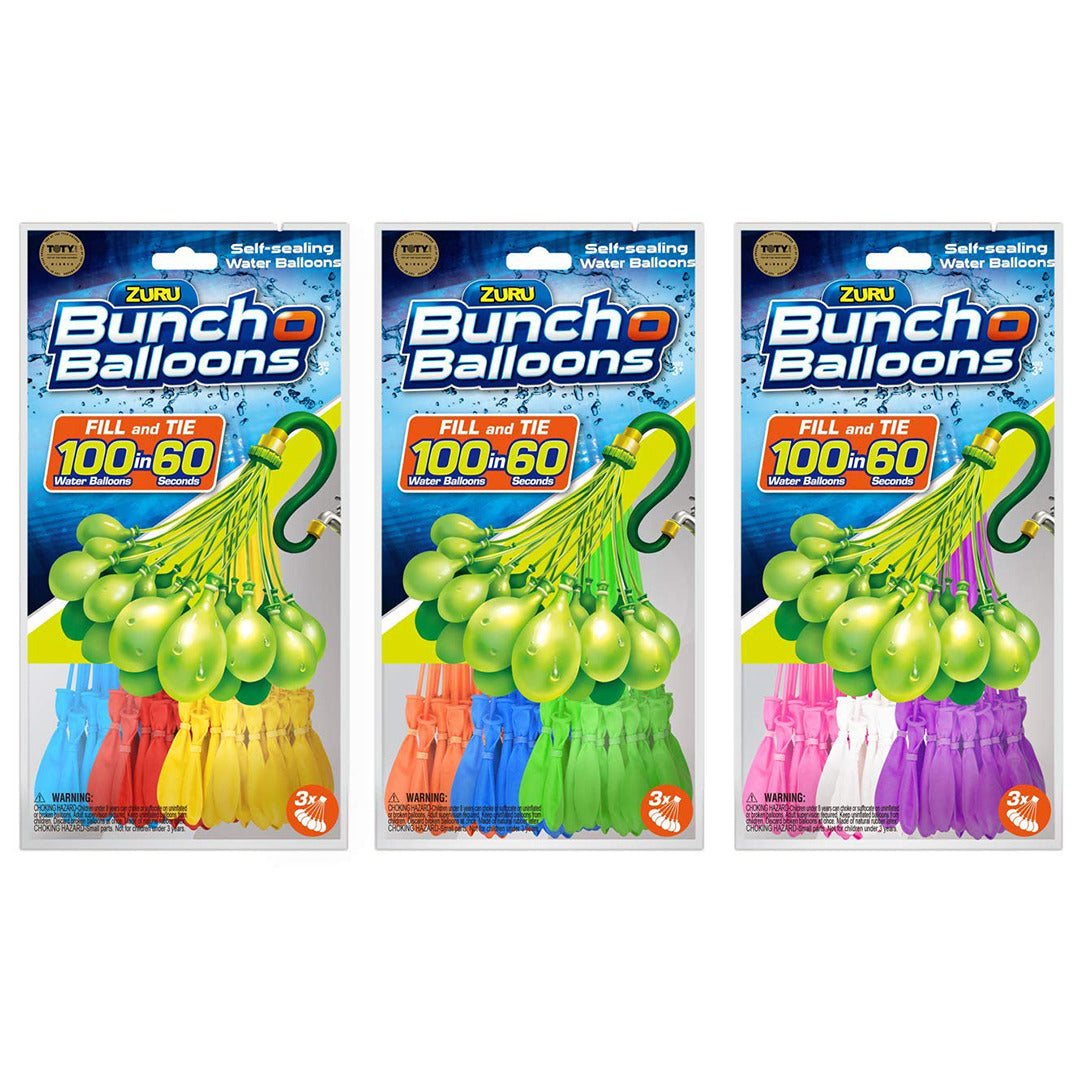 Buy Zuru Bunch O Balloons Rapid Fill 3 Coloured Balloons in 1 Pack (Sold Separately Subject to Availability) | Yallatoys.com