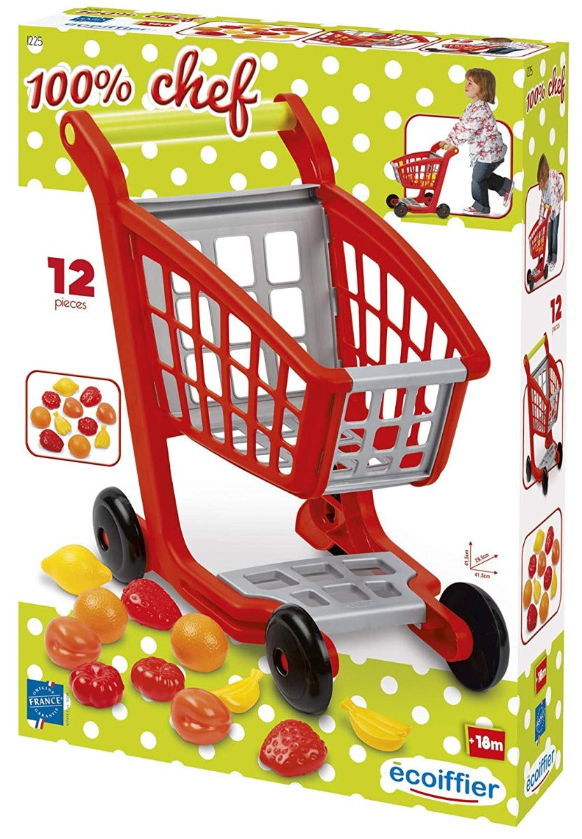 Buy Ecoiffier Chef Garnished Supermarket Trolley 13Pcs | Yallatoys.com