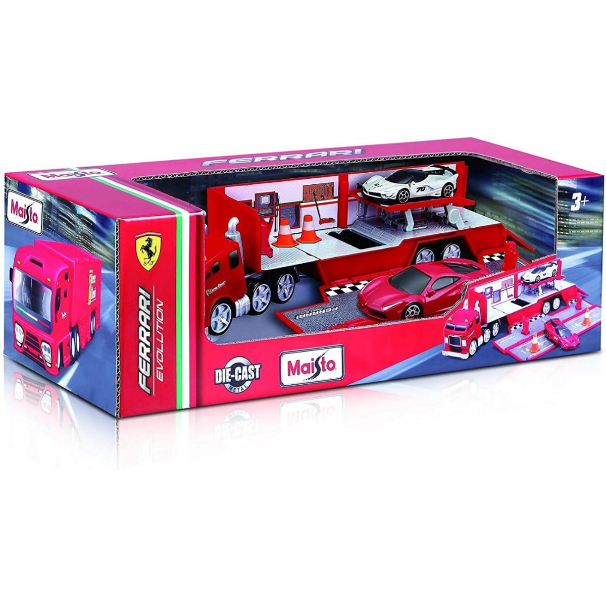 Buy Maisto Fresh Metal Ferrari Evolution Hauler With 2 Cars | Yallatoys.com