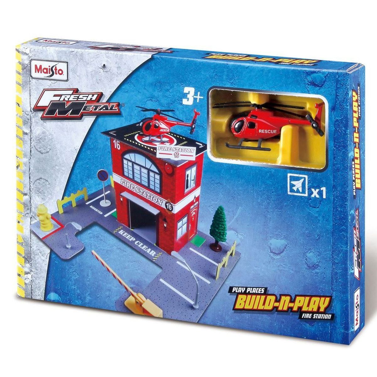 Buy Maisto Fresh Metal Build N Play Fire Station | Yallatoys.com